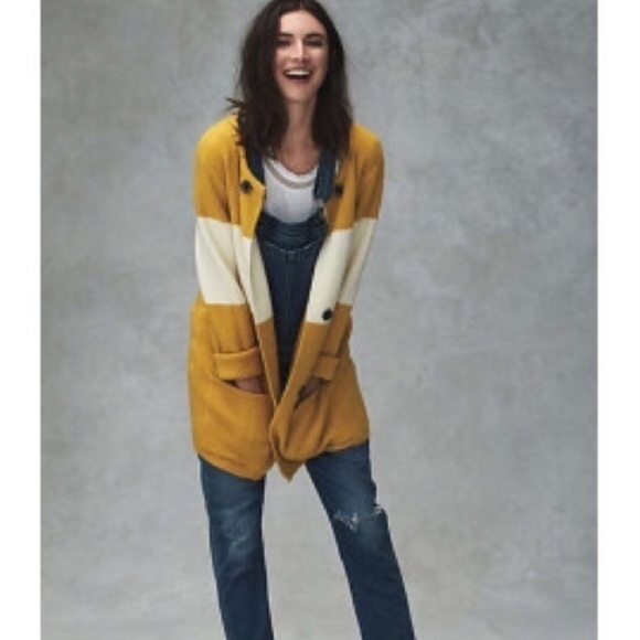 Anthropologie La Fee Vert Color Stripe Cardigan - Picture 1 of 7